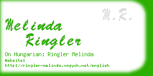 melinda ringler business card